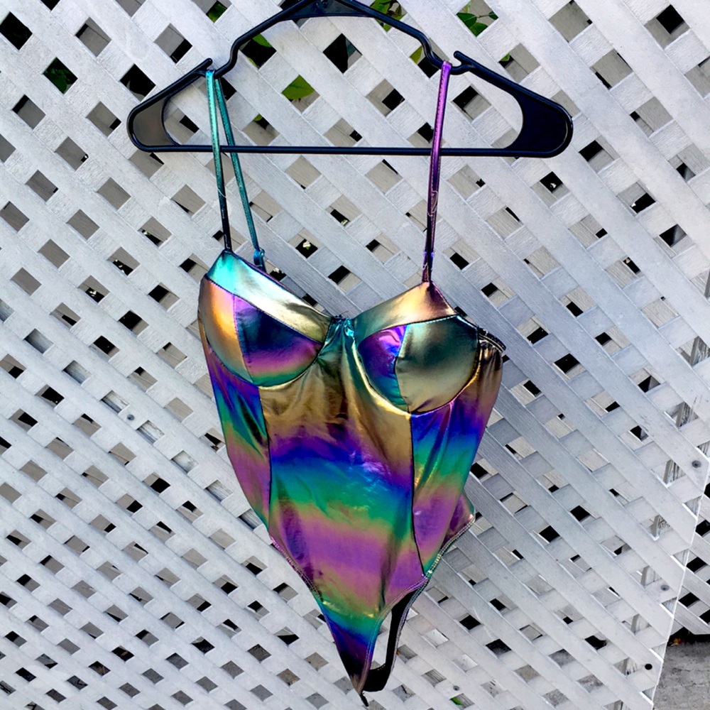 Neon metallic🎃body suit 🎃 perf for costume